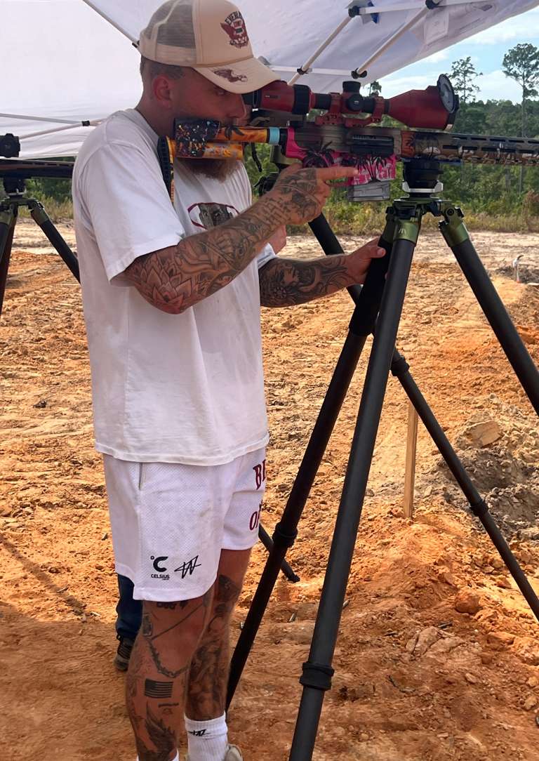 Jake Paul Shooting His DNA Firearm Systems Alpha AR10 Rifle