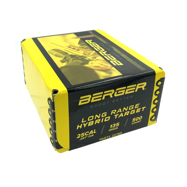 Berger 25cal 135gr LR Hybrid Target - 500 ct